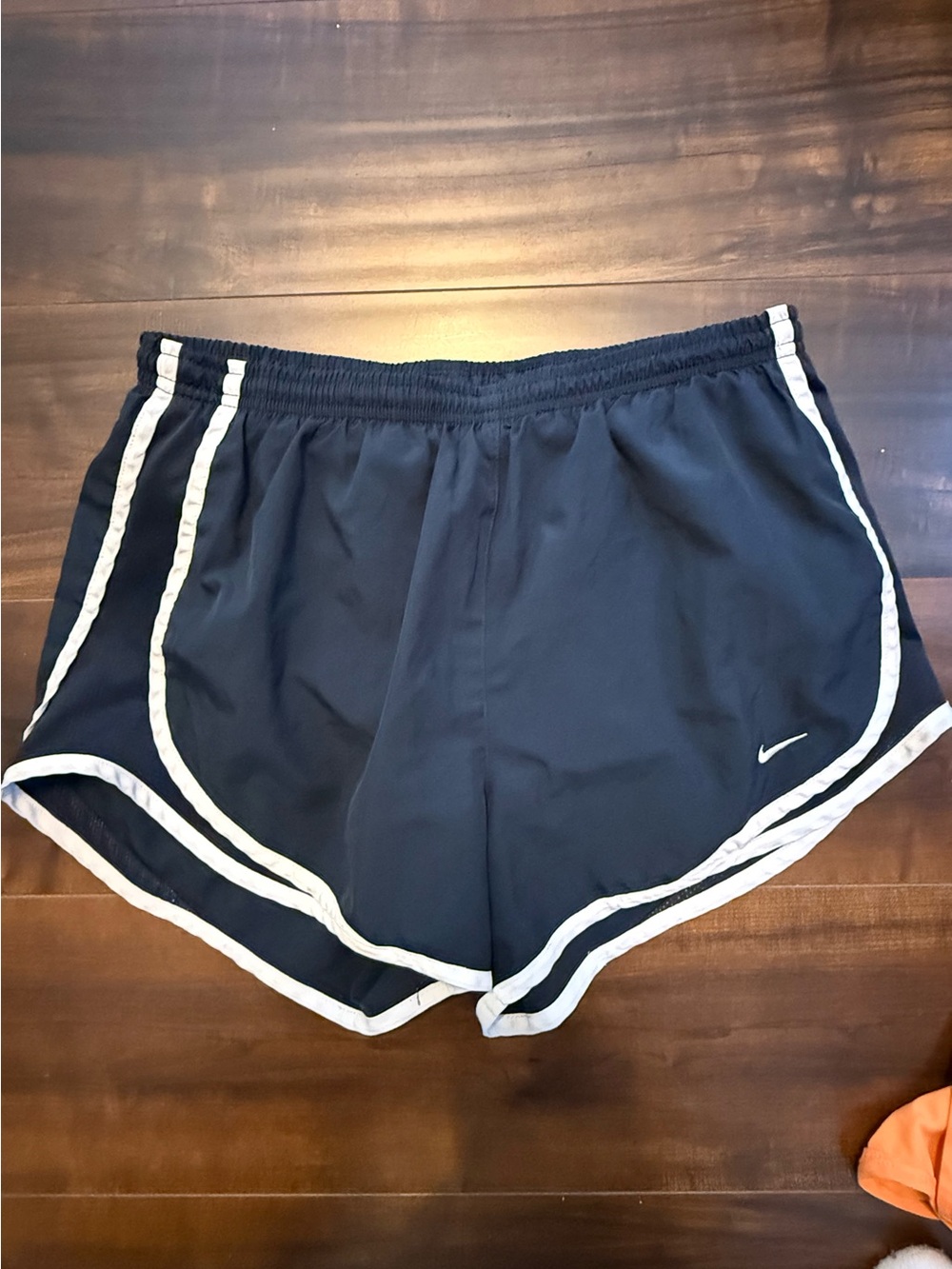 Nike Women’s Black Athletic Shorts with White Piping